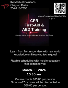 CPR class invitation flyer